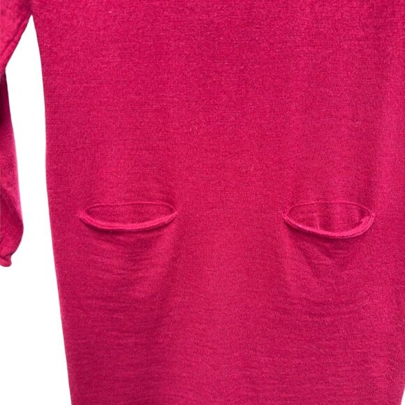 Anthro Pure Merino Wool Knit Cozy Sweater Mini Dress Christmas Holiday - Picture 5 of 9